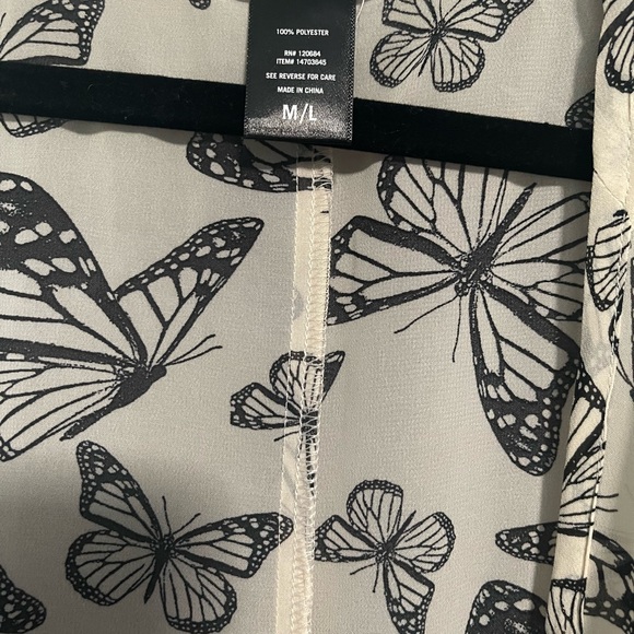 Hot Topic Sepia Butterfly Maxi Kimono*** Discounted shipping*** - Picture 3 of 6